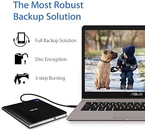 Asus | Sąsaja USB 3.1 Gen 1 | CD skaitymo greitis 24 x | CD įrašymo greitis 24 x | Juodas | Itin plonas nešiojamasis USB 3.1 Gen 1 Blu-ray įrašymo įrenginys su M-DISC palaikymu, kad būtų galima kurti atsargines duomenų kopijas visą gyvenimą, suderinamas su C ir A tipo USB, skirtu tiek Windows, tiek Mac OS.