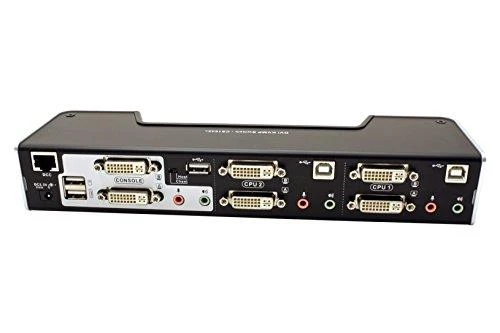 ATEN CS1642A-AT-G ATEN CS1642A 2 prievadų DVI dvigubo vaizdo USB 2.0 KVMP jungiklis, 2.1 erdvinis garsas
