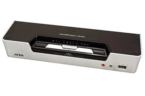 ATEN CS1642A-AT-G ATEN CS1642A 2 prievadų DVI dvigubo vaizdo USB 2.0 KVMP jungiklis, 2.1 erdvinis garsas