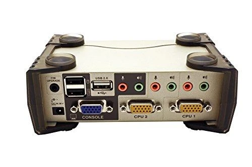 Aten 2 prievadų USB – PS/2 VGA KVM jungiklis su garso ir USB 2.0 šakotuvu (KVM kabeliai pridedami)