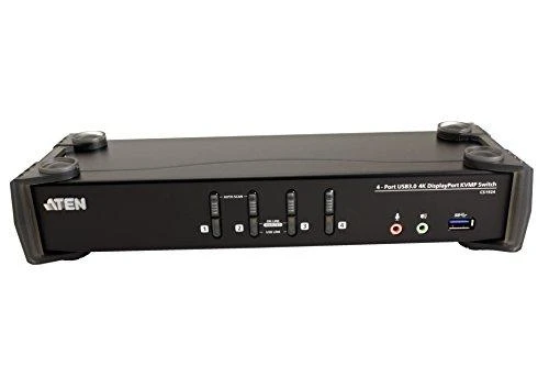 ATEN CS1924-AT-G ATEN CS1924 4 prievadų USB 3.0 4K DisplayPort KVMP jungiklis
