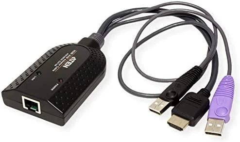 Aten USB HDMI virtualios laikmenos KVM adapteris su intelektualiosios kortelės palaikymu | Aten | 1 x RJ-45 lizdas, 2 x A tipo USB kištukas 1 x HDMI kištukas