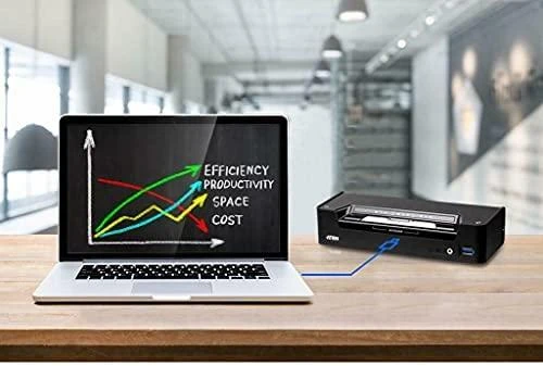 Aten | 3 prievadų USB-C DisplayPort hibridinis KVMP jungiklis | CS1953