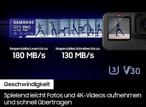 Atminties kortelė Samsung PRO Plus microSD 128 GB (2021), Mėlynos spalvos
