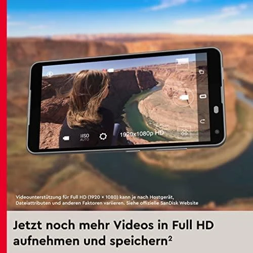 Sandisk Ultra microSDXC – telefono vaizdo įrašymo pavyzdys