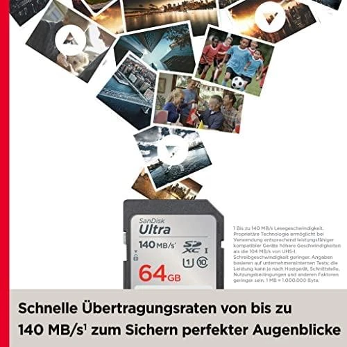Atminties kortelė SANDISK MEMORY CARD SDXC 64GB UHS-I/SDSDUNB-064G-GN6IN