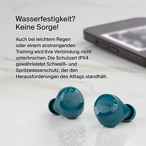 Belkin SoundForm Bolt Ausinės Teal