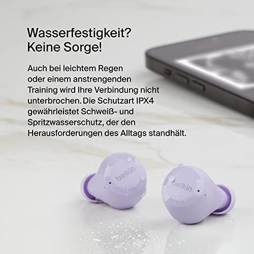 Belkin SoundForm Bolt Ausinės Lavender