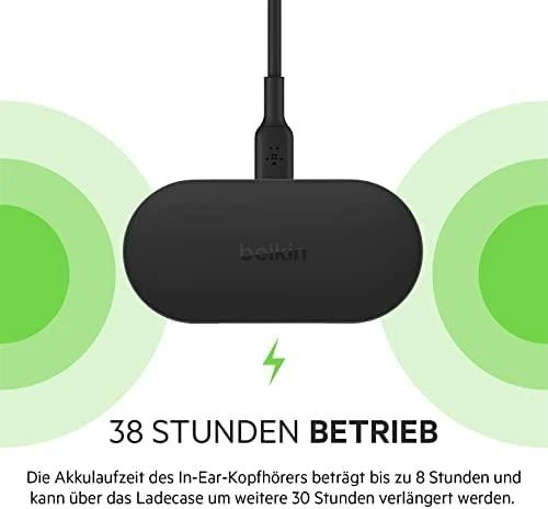 Ausinės Belkin Soundform Play juodas True Belaidės In-Ear AUC005btBK