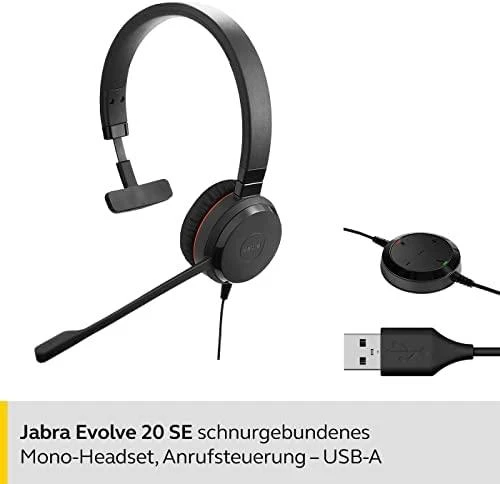 „Jabra Evolve 20 Special Edition UC Mono USB“ ausinės – ausinės su mikrofonu