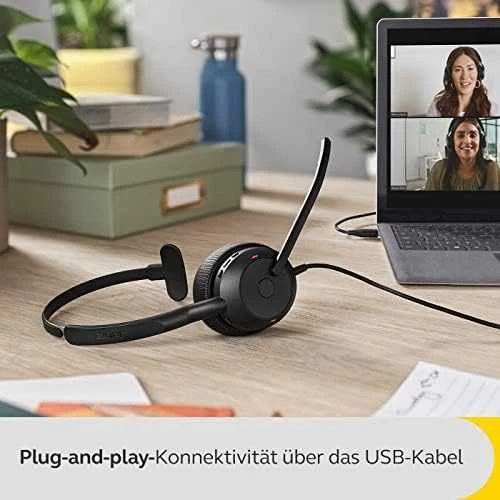 Ausinės Jabra Evolve2 50 USB-A, UC, Mono, juodos spalvos