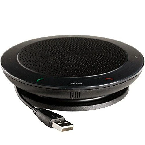 JABRA SPEAK 410 MS garsiakalbis, skirtas UC USB konferencijos sprendimui 360 laipsnių mikrofono prijungimas ir atkūrimas nutildymo ir garsumo mygtukas