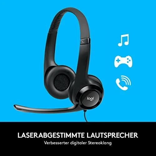 Universalios ausinės Logitech H390, su mikrofonu, USB jungtis