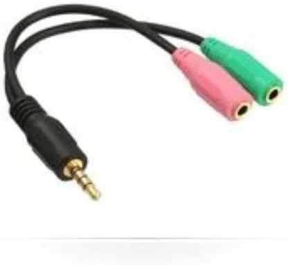 Kabelis MicroConnect Jack 3,5mm - Jack 3,5mm x2 0,15m juoda (AUDALS015)