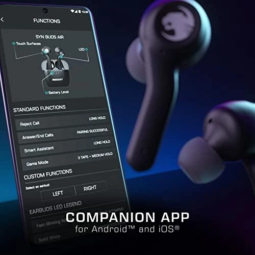 Belaidės ausinės Roccat Syn Buds Air, Juodos