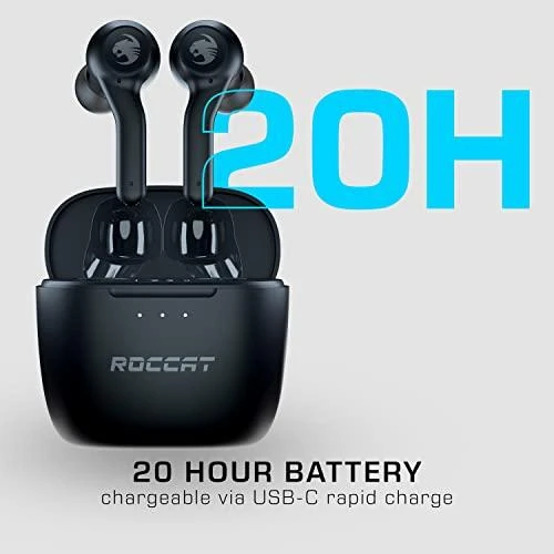 Belaidės ausinės Roccat Syn Buds Air, Juodos