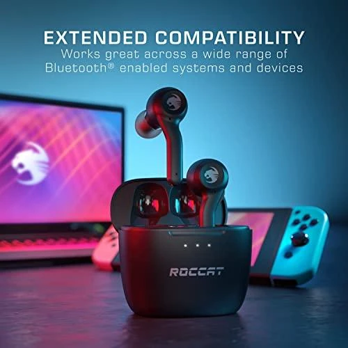 Belaidės ausinės Roccat Syn Buds Air, Juodos