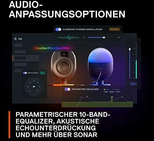 Kompiuterio kolonėlės SteelSeries Arena 7, Juodos spalvos
