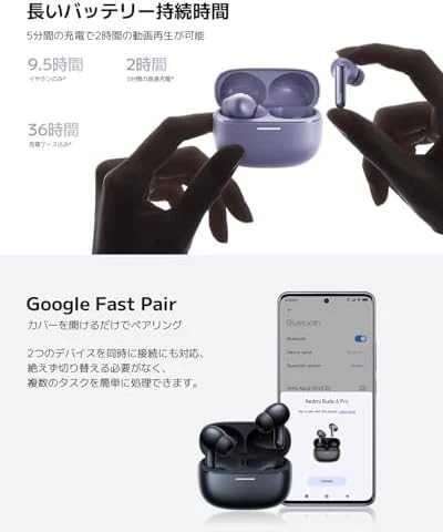 Ausinės Xiaomi Redmi Buds 6 Pro, Juodos spalvos