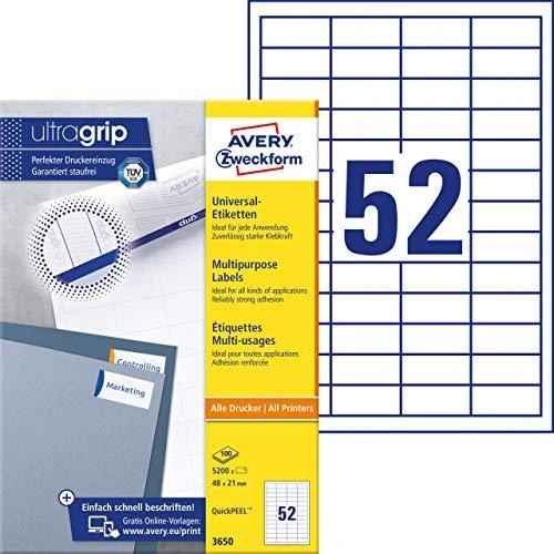 Avery Zweckform LABEL ZF 3650 48X21.MARGI./5200/ LABEL - 3650