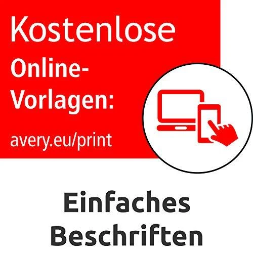 Lipnios etiketės Avery Zweckform, A4, 48,5×16,9mm, 64 etiketės lape, 100 lapų, baltos spalvos