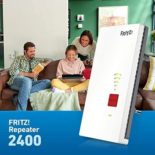 Šakotuvas Nezatříděno AVM FRITZ!Repeater 2400 1733 Mbit/ai Tinklo kartotuvas Balta