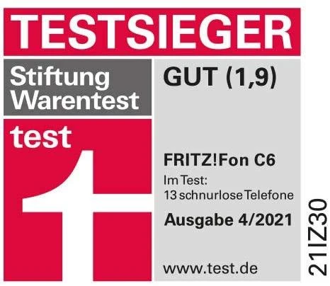 AVM FRITZ!Fon C6 DECT telefonas Balta Skambintojo ID