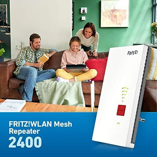 Šakotuvas Nezatříděno AVM FRITZ!Repeater 2400 1733 Mbit/ai Tinklo kartotuvas Balta