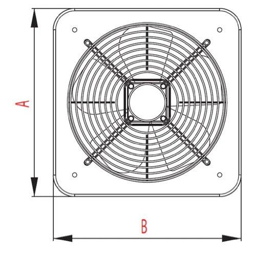 AWENTA ašinis ventiliatorius fi 320 110W IP42 metal (WOC320)