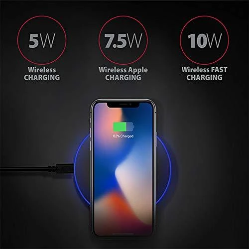 AXAGON WDC-P10T belaidžio įkrovimo stotelė su greito įkrovimo funkcija, Qi 5 / 7.5 / 10W, mikro USB