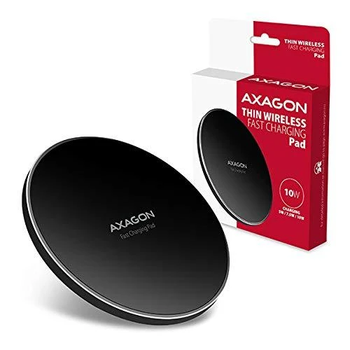 AXAGON WDC-P10T belaidžio įkrovimo stotelė su greito įkrovimo funkcija, Qi 5 / 7.5 / 10W, mikro USB