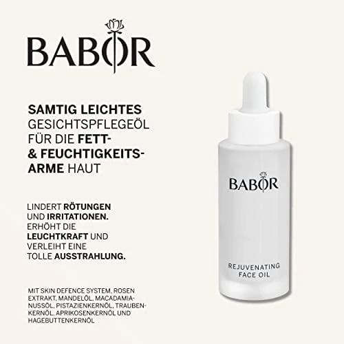 Babor Rejuvenating Face Oil su vokiečių kalbos aprašymu