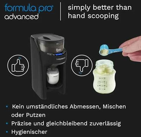 Pieno mišinio ruošimo aparatas Baby Brezza Formula Pro Advanced, Juodos spalvos