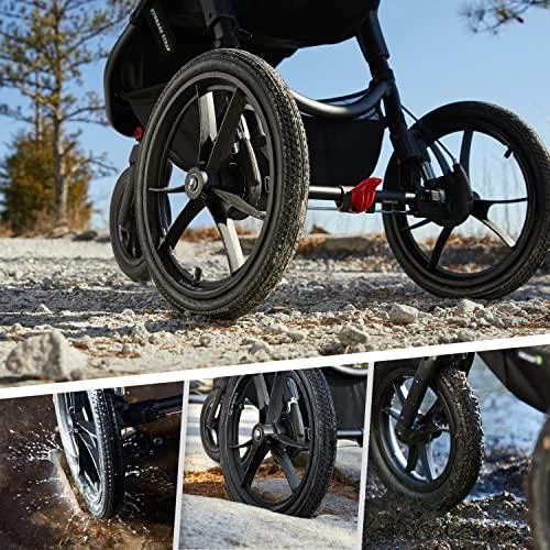 Vežimėlis Baby Jogger Summit X3, juodas (Midnight Juodas)