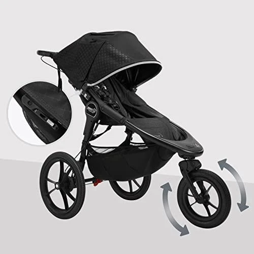 Vežimėlis Baby Jogger Summit X3, juodas (Midnight Juodas)