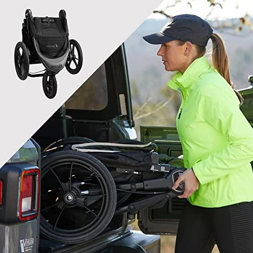 Vežimėlis Baby Jogger Summit X3, juodas (Midnight Juodas)