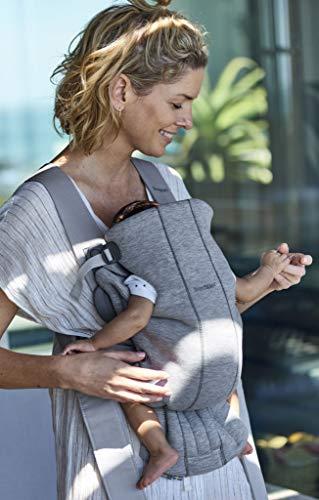 BABYBJÖRN nešioklė MINI 3D Jersey, light pilkas