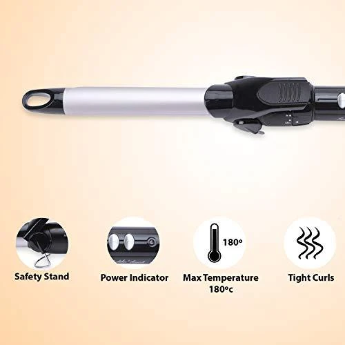 BABYLISS Plaukai Suktukas C319E Statinės skersmuo 19 mm, Temperatūra (min) 150 °C, Temperatūra (maks.) 180 °C, Šildymo lygių skaičius 10, Ekranas Nr, Juodas