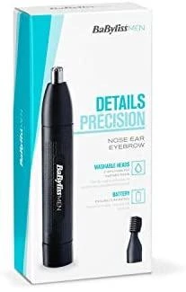 Sveikata ir asmeninė priežiūra - BaByliss Men Nosies Ir Ausų Žoliapjovė E652E, Plaunamos Priedai, Juoda