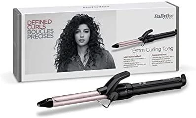 BABYLISS Plaukai Suktukas C319E Statinės skersmuo 19 mm, Temperatūra (min) 150 °C, Temperatūra (maks.) 180 °C, Šildymo lygių skaičius 10, Ekranas Nr, Juodas