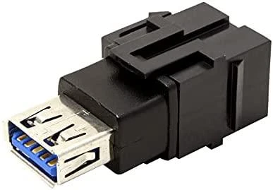 Bachmann 1x USB 3.0 A / A Keystone, Juodas, USB 3.0 A, USB 3.0 A, 85 mm