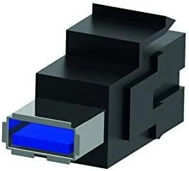 Bachmann 1x USB 3.0 A / A Keystone, Juodas, USB 3.0 A, USB 3.0 A, 85 mm