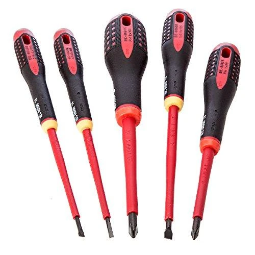 Bahco Izoliuotų atsuktuvų rinkinys ERGO™ 5 vnt - SL3,0/4,0/5,5; PH1/2 - 1000V VDE