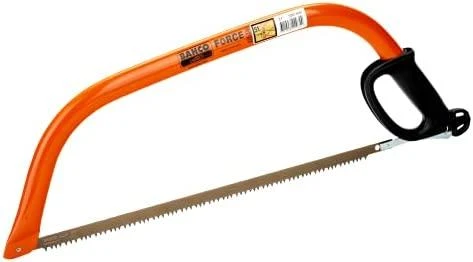 Bahco Profesionalus rėminis pjūklas ERGO FORCE 30" 760 mm. Geležtės įtempimas iki 120 kg. mm. Integruota rankena. Komplektuojamas su sausos medienos geležte.