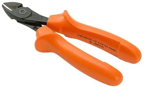 1000V Šoninio kirpimo replės 180mm ypač kietai vielai, Bahco