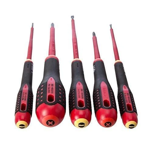 Bahco Izoliuotų atsuktuvų rinkinys ERGO™ 5 vnt - SL3,0/4,0/5,5; PH1/2 - 1000V VDE