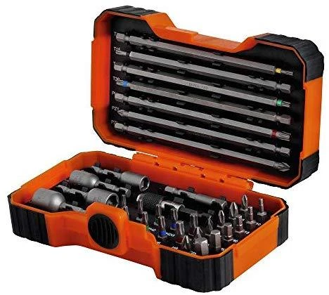 Bahco Antgalių rinkinys su 2 laikikliais 1/4" 35 vnt PH,PH2G,PZ,SL,Hex,TORX 25mm 22 vnt, 150mm 7 vnt