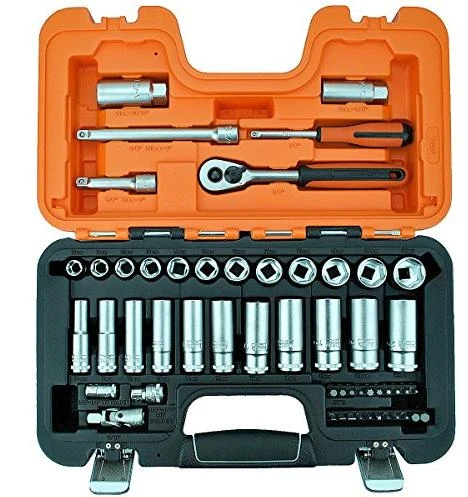 Bahco Galvučių ilgų ir trumpų rinkinys 10-22mm + bits PH,PZ,HEX,TORX 53vnt 3/8"