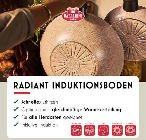 BALLARINI LEDRO troškintuvas su dangčiu 28 cm