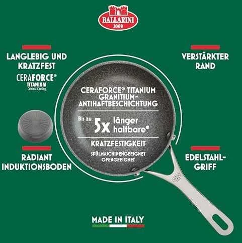 Ballarini Sauté pan + lid, 28 cm